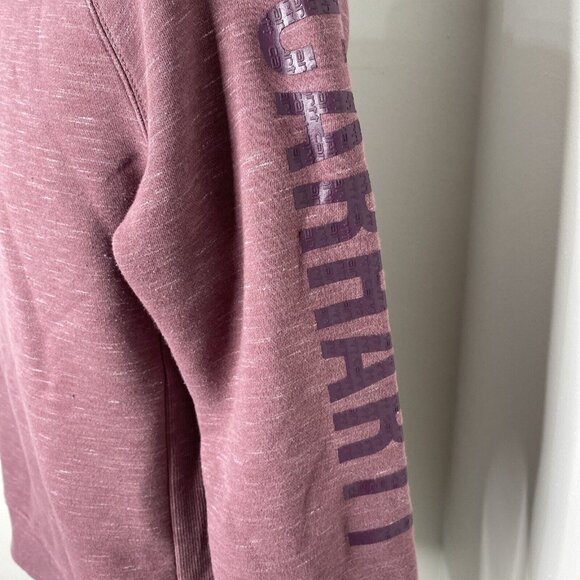 CARHARTT Pullover Sweatshirt XL Heavy Weight Fleece Maroon Crew Neck - Picture 5 of 8